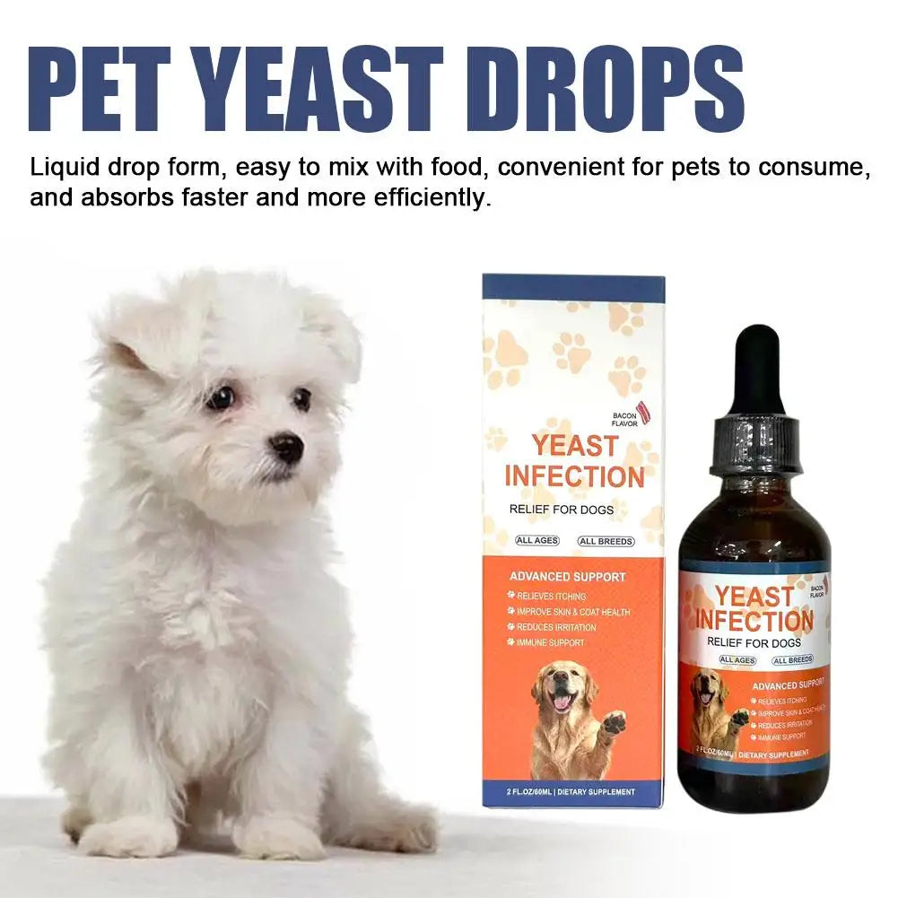 Pet Yeast Drops 60ml – Gut Health & Digestion for Dogs & Cats