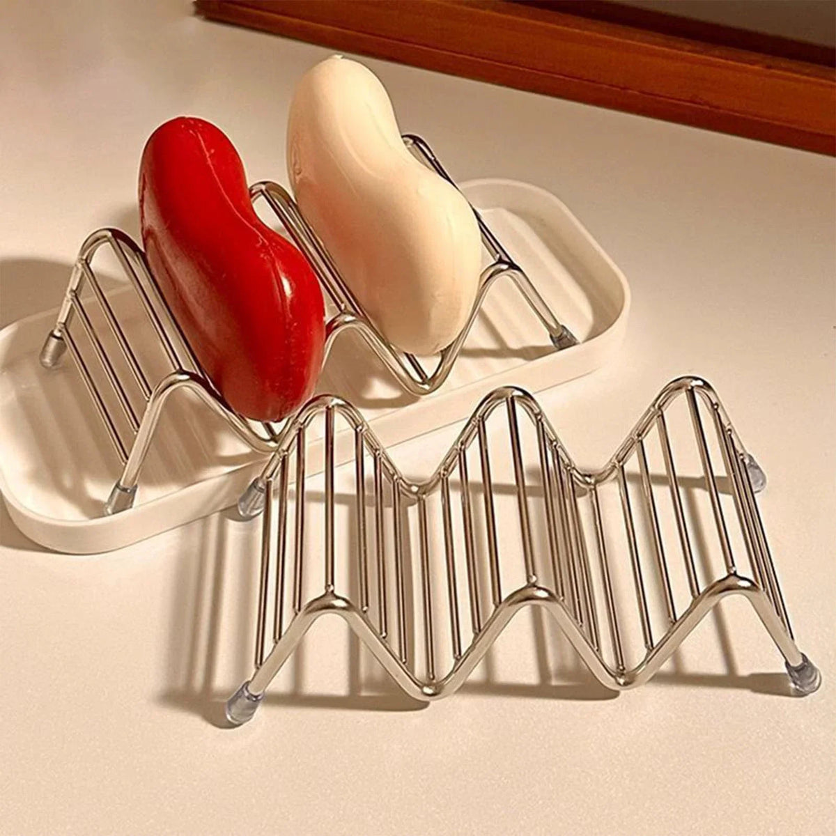 Stainless Steel Soap Rack with Drainage | Bathroom Soap Tray