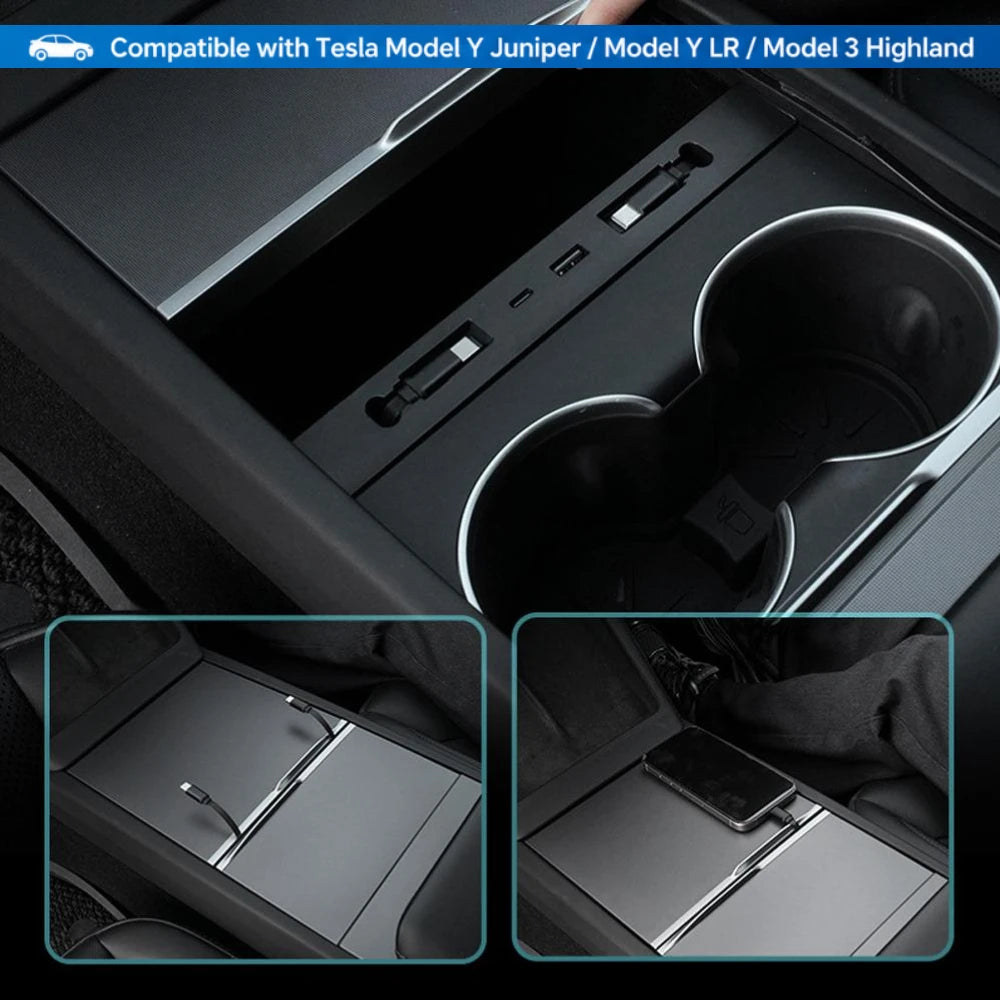 Tesla Model Y & Model 3 Center Console USB Hub – Type-C