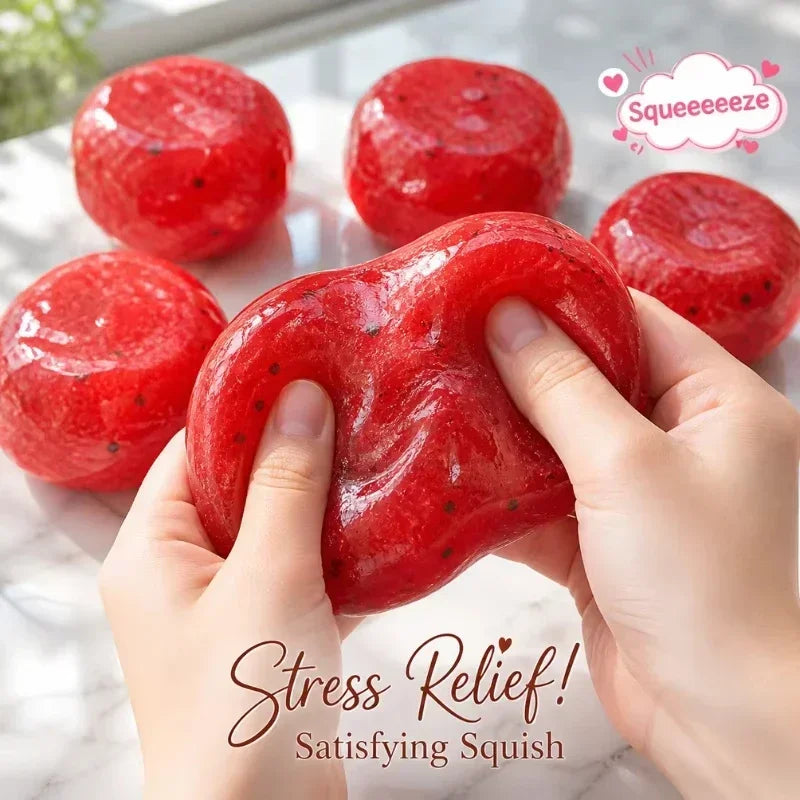 Squishy Slow-Rise Squeeze Toy – Soft PU Fruit Fidget Ball