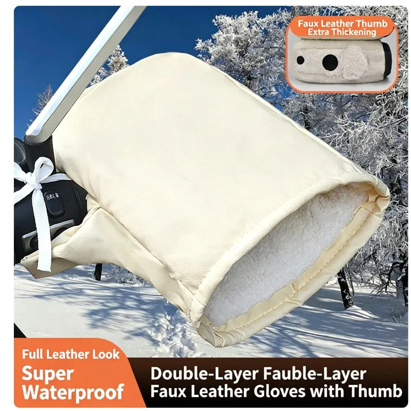 Windproof Winter Handlebar Muffs for Motorcycle & Scooter