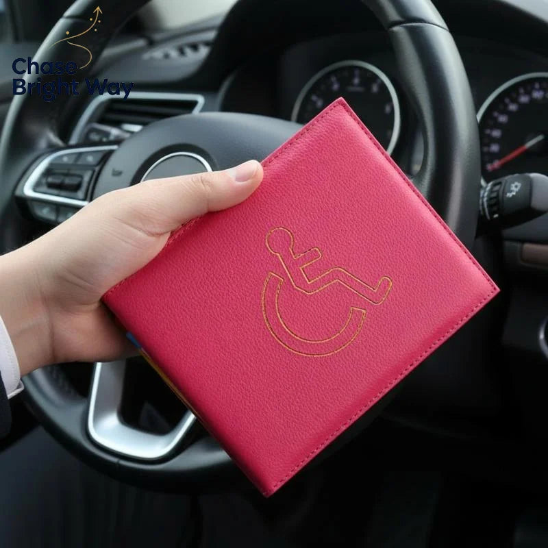 Waterproof PU Leather Accessibility ID & Certificate Holder