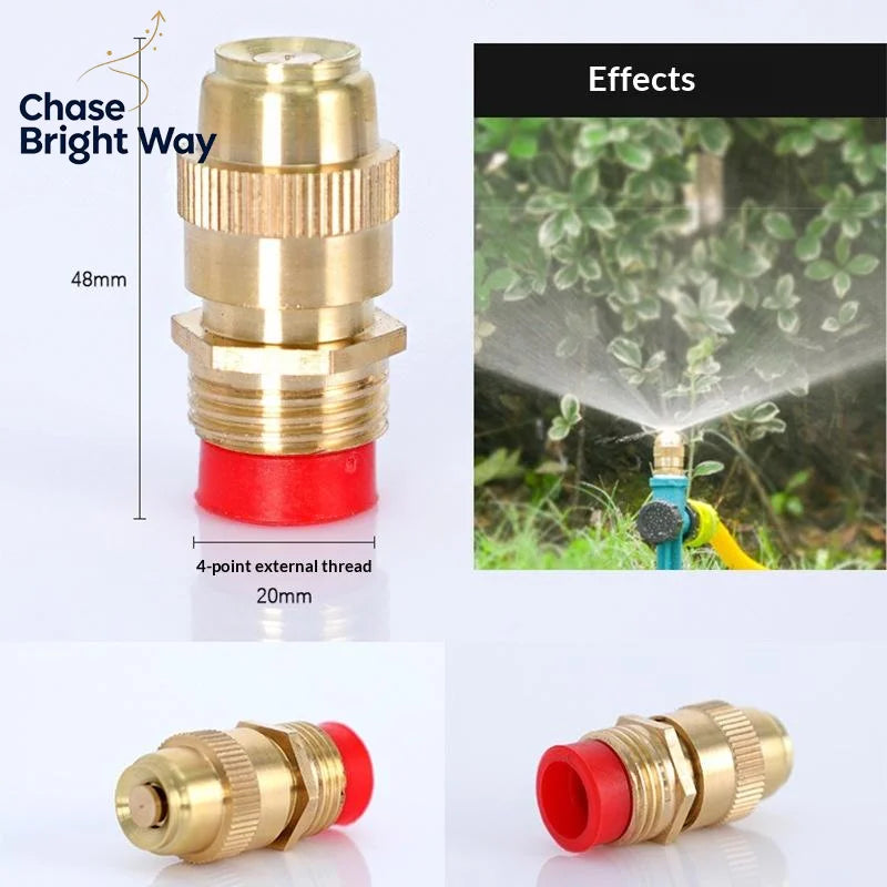 Brass Adjustable Garden Sprinkler Nozzle | Multi-Pattern Spray