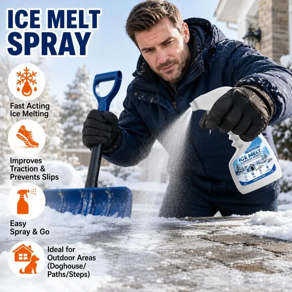 Pet-Safe De-Icer Spray – Fast Ice Melt & Defroster 120ml