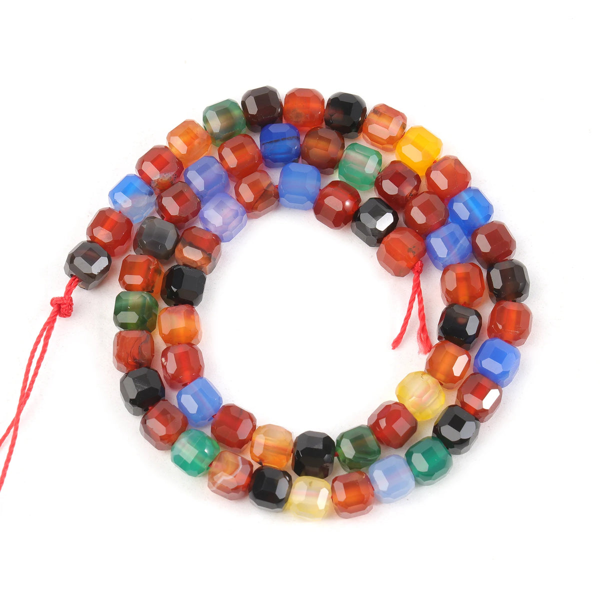 Tiger Eye Faceted Cube Beads 5mm – Natural Stone Spacer Strand