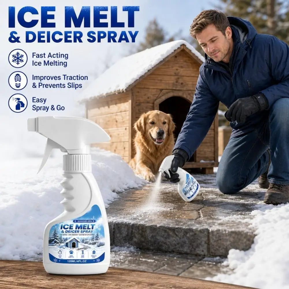 Pet-Safe De-Icer Spray – Fast Ice Melt & Defroster 120ml