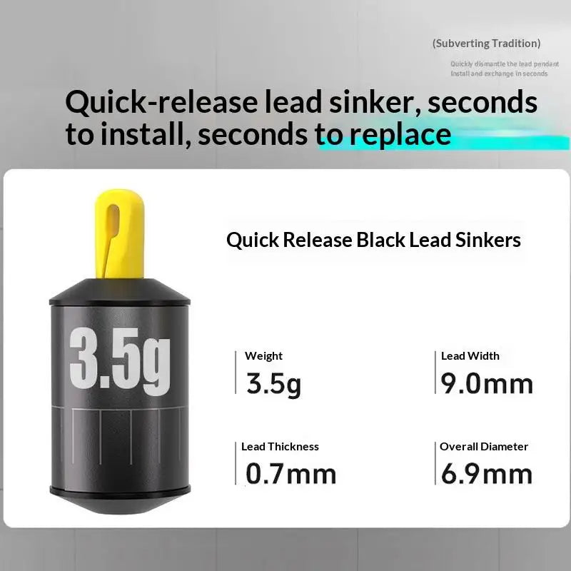 5-Pack Cylindrical Lead Fishing Weights – Adjustable Sinkers