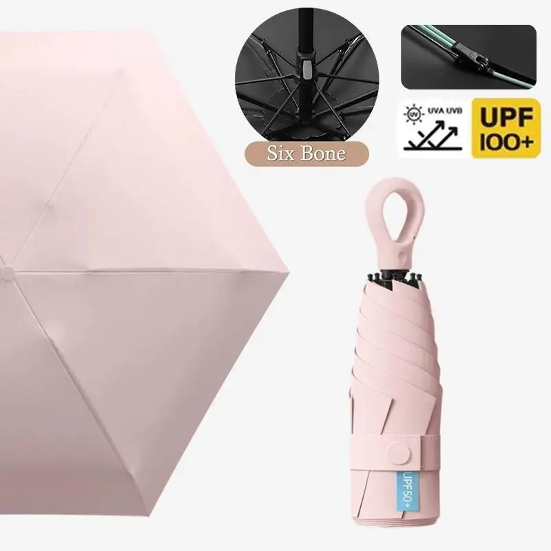UV Protection Mini Folding Umbrella – Compact Portable Sunshade
