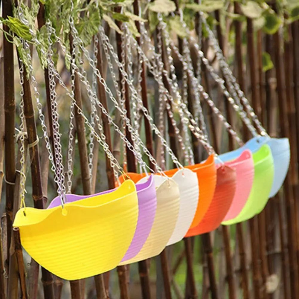 Self-Watering Hanging Basket Flower Pot – 9 Colors, PP