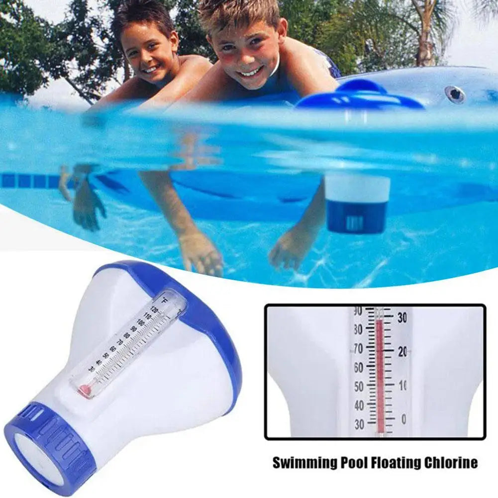 Pool Floating Chlorine & Bromine Dispenser with Thermometer