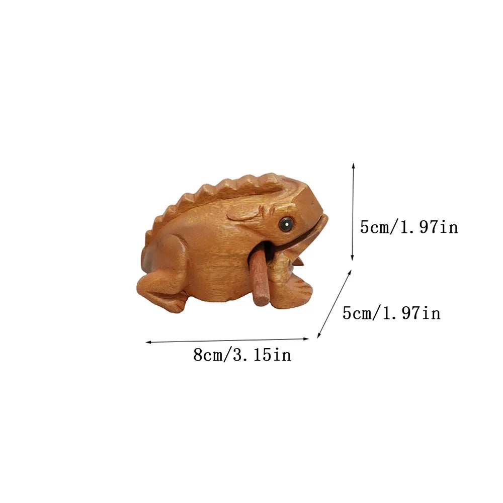 Wooden Frog Guiro Rasp – Handcrafted Percussion Instrument & Décor