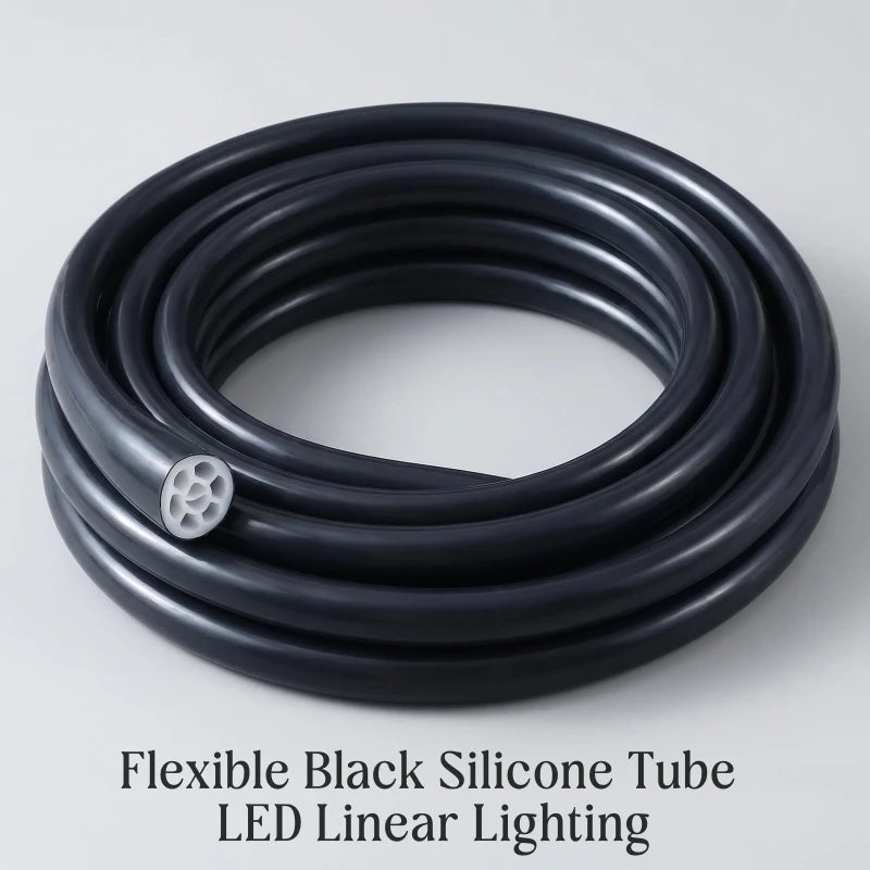Round Black Silicone Neon Tube Diffuser – WS2811 WS2812B