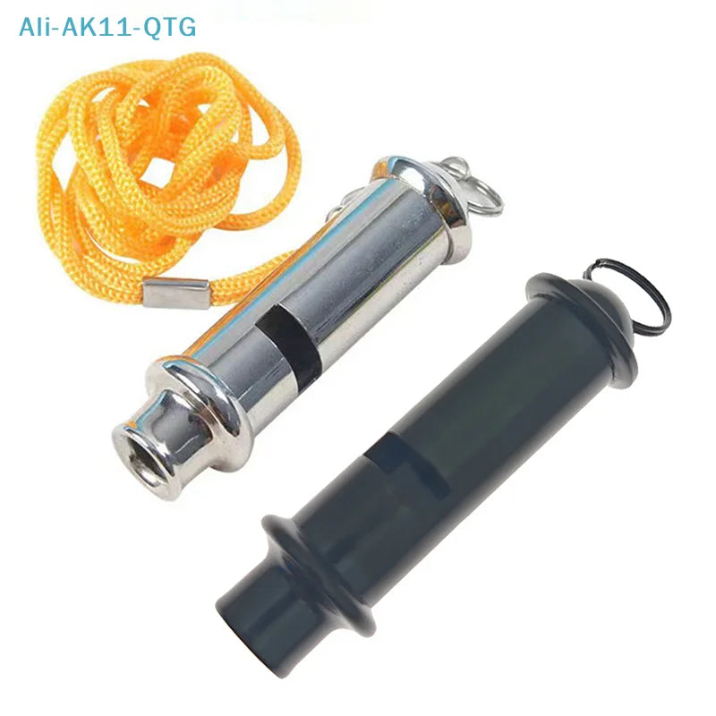 Stainless Steel Whistle with Neck Lanyard | High Frequency