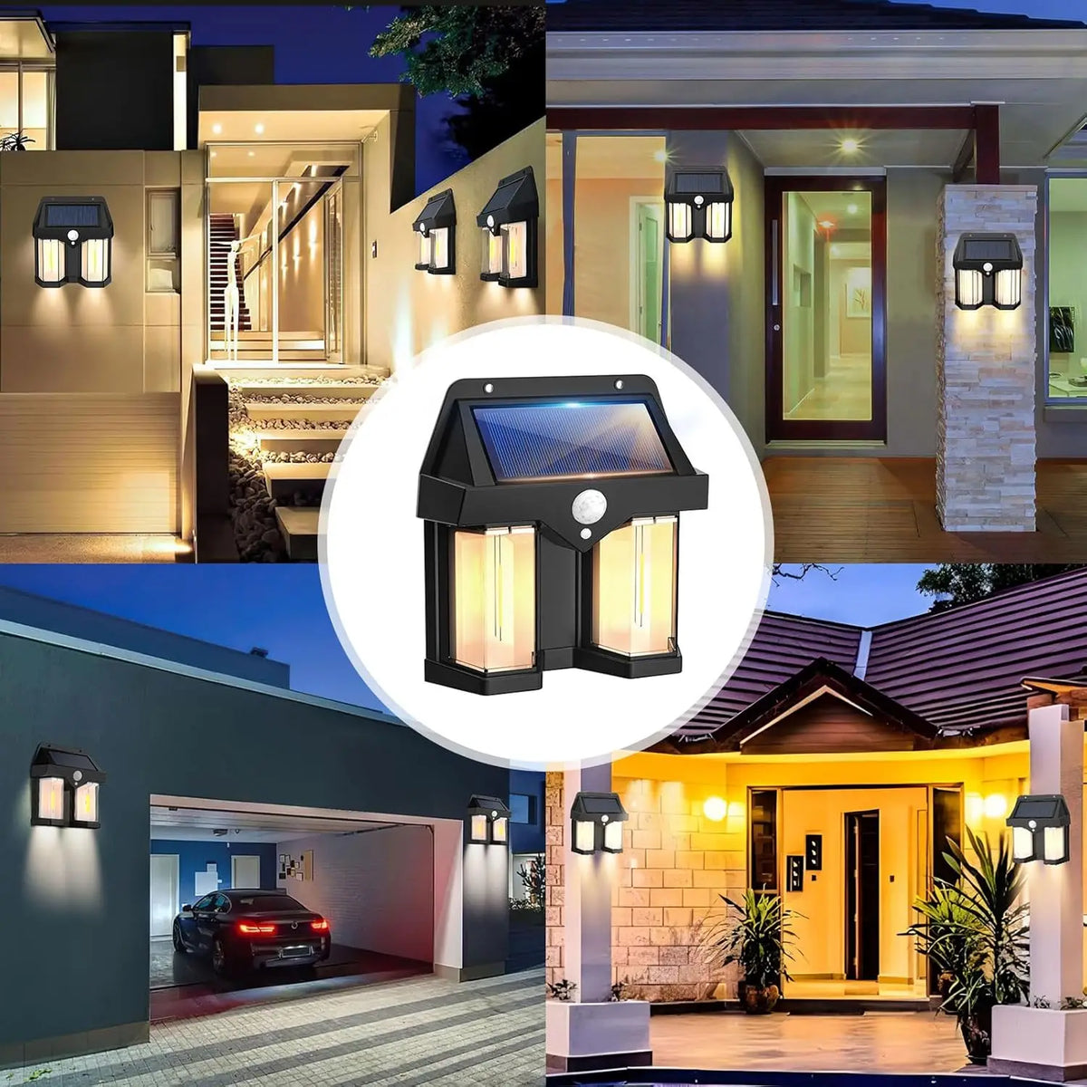 Vintage Solar Wall Light | Outdoor Motion Sensor Garden Lamp