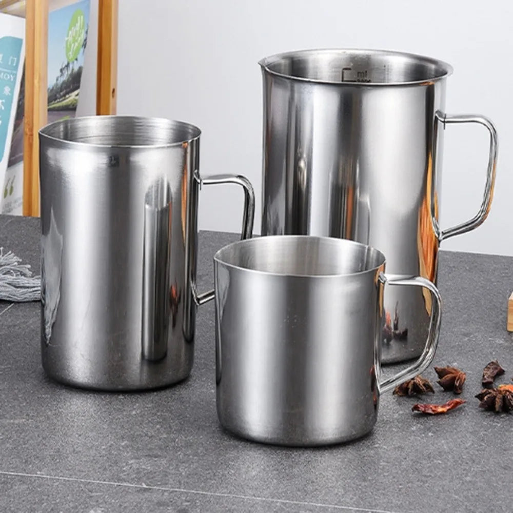 Stainless Steel Measuring Cup 500ml–2000ml | Milk Frothing Pitcher