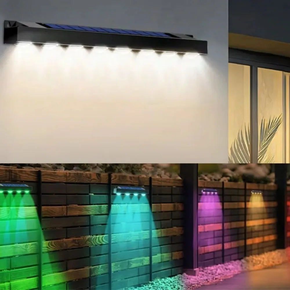 Solar RGB+W LED Wall Washer Strip Light – Indoor & Outdoor