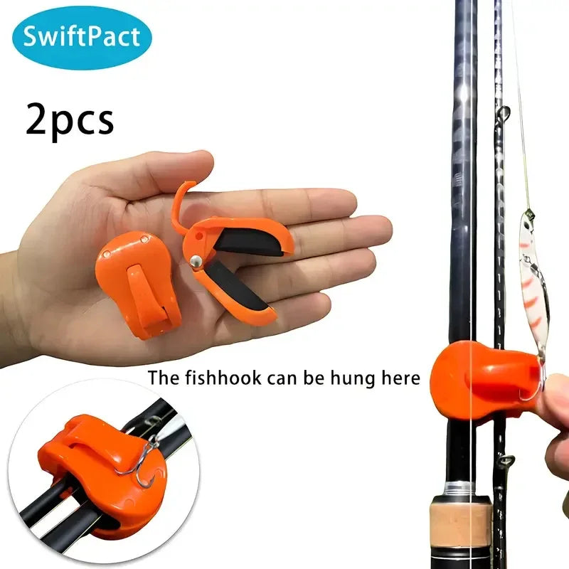 Wall Mount Fishing Rod Holder Clips – 2-Pack Pole Fixer Straps