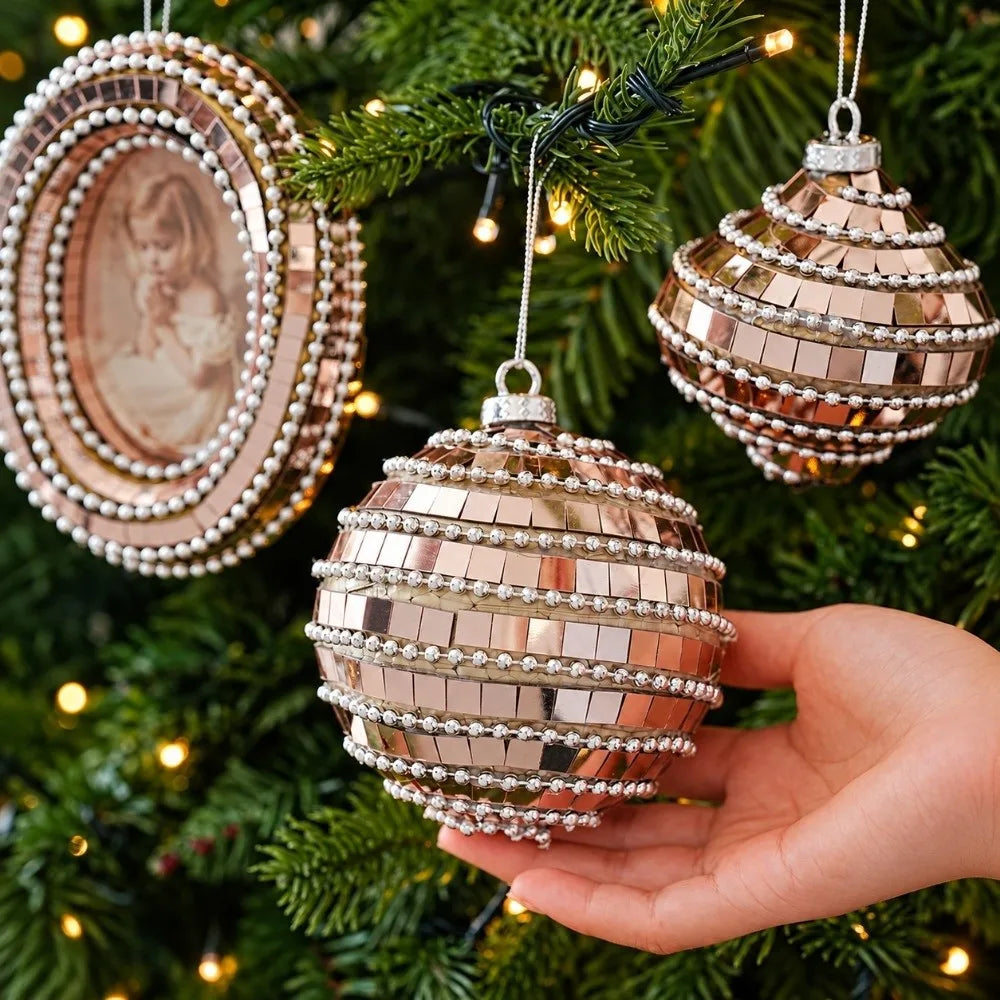 Mirror Disco Ball Christmas Ornament – Hanging DIY Photo Prop