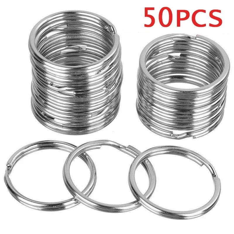 Stainless Steel Split Key Rings Anti-Rust 20mm 25mm 30mm