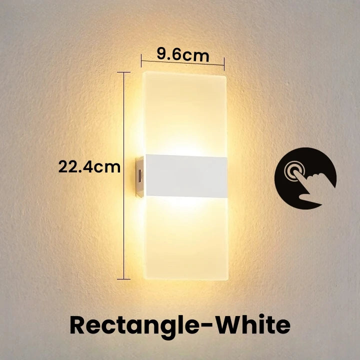 Touch Sensor LED Wall Sconce USB Rechargeable Wireless Night Light