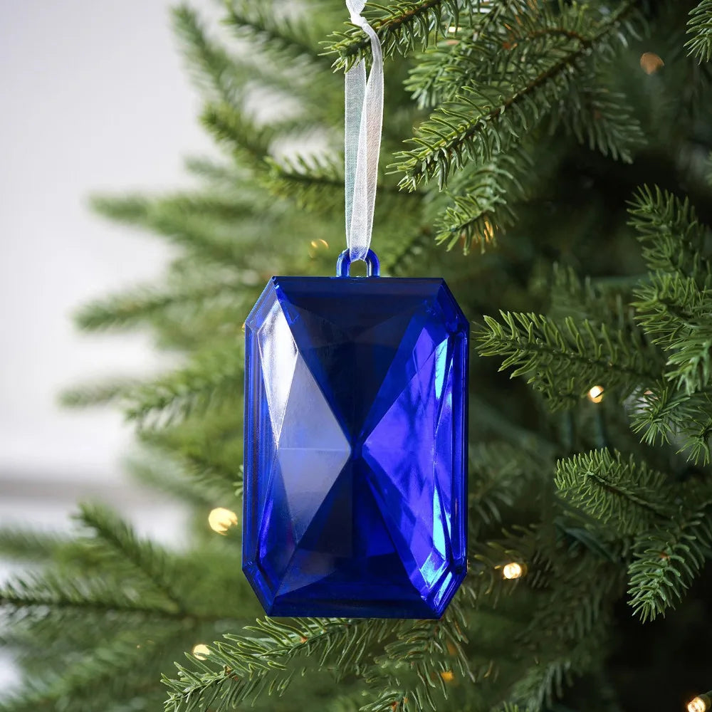Multicolor Christmas Gemstone Drop Pendant | Plastic Xmas Ornament