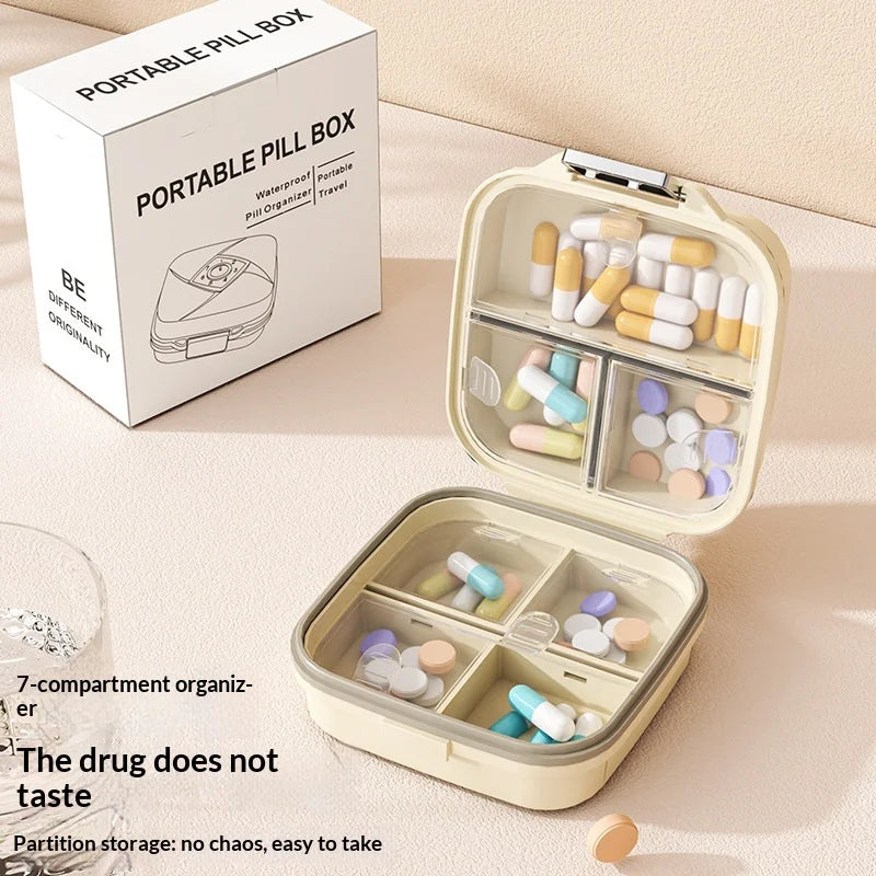 Weekly Pill Organizer – Water-Resistant Travel Medicine Case
