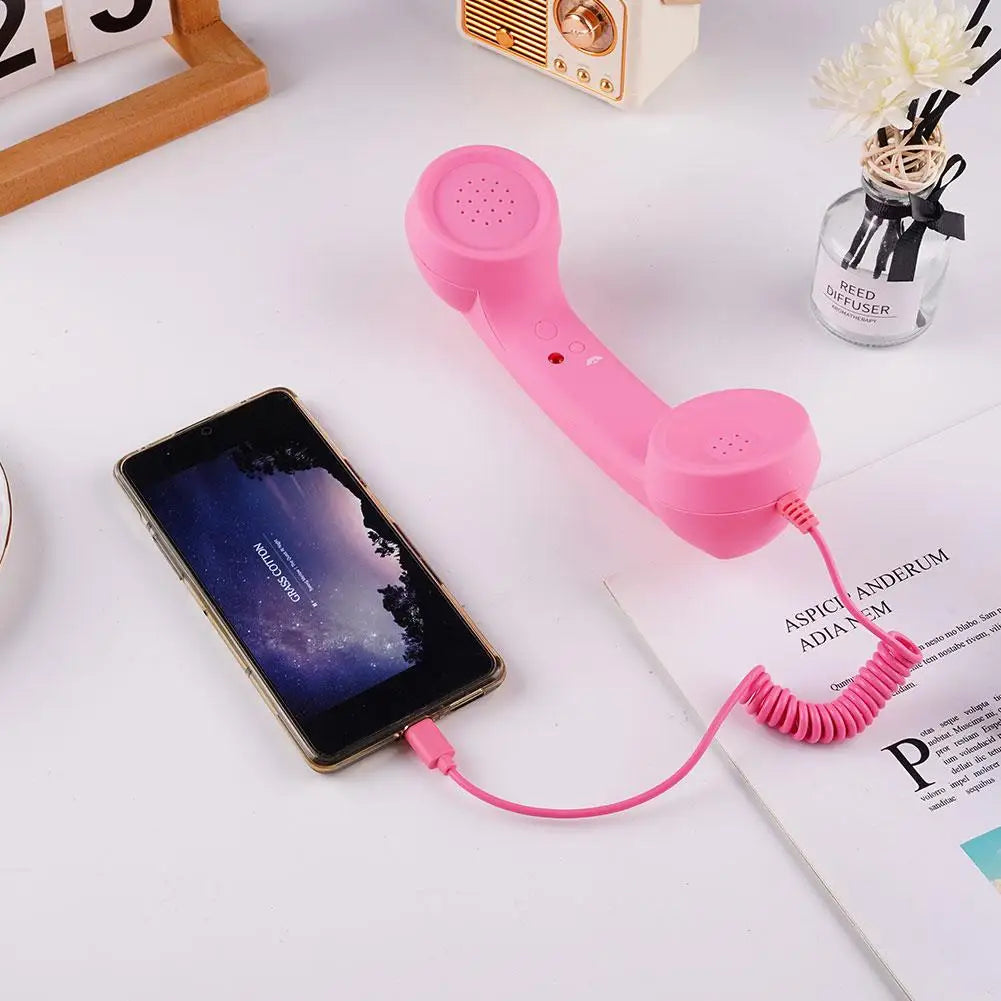Retro Telephone Handset Type-C & 3.5mm Plug & Play Smartphone