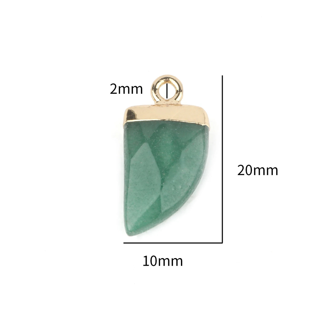 Natural Green Aventurine Stone Pendant Charm | DIY Jewelry