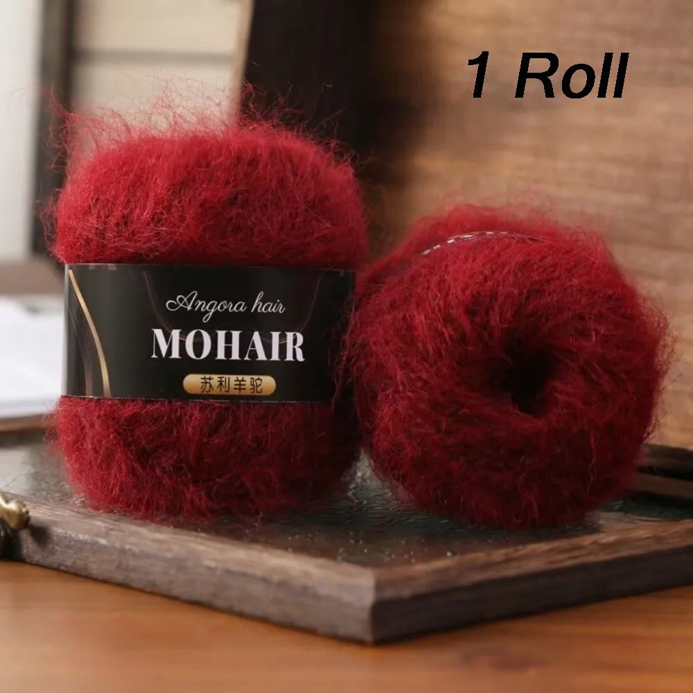 Soft Fluffy Alpaca Mohair Yarn – Knitting & Crochet DIY Craft