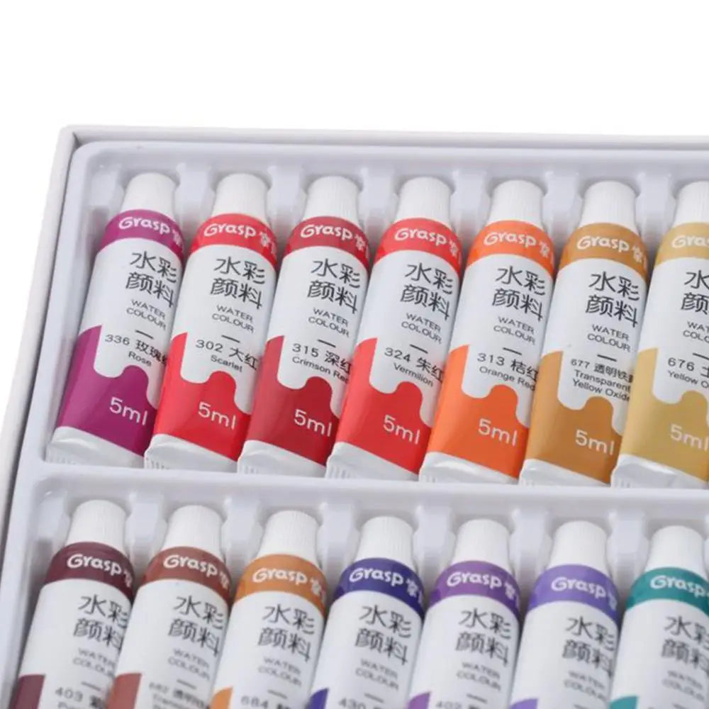 Watercolor Paint Tubes Set – 12/18/24/36 Vibrant Colors 5ml