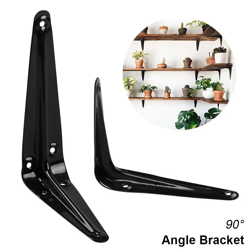 Metal L-Shaped Triangular Wall Shelf Bracket 4–14" | Corner Brace