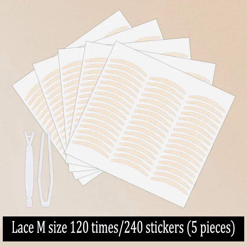 Invisible Double-Fold Eyelid Tape 240pcs – Lace Strips & Tools