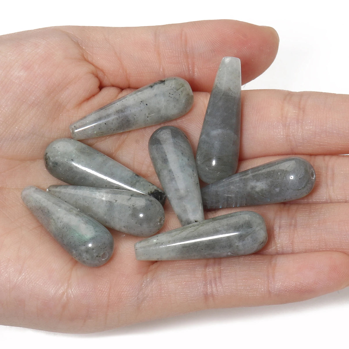 Water Drop Spacer Beads 10x30mm – Chalcedony Howlite DIY Jewelry