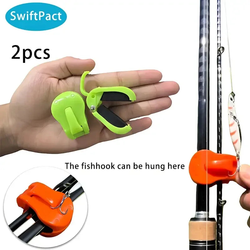 Wall Mount Fishing Rod Holder Clips – 2-Pack Pole Fixer Straps