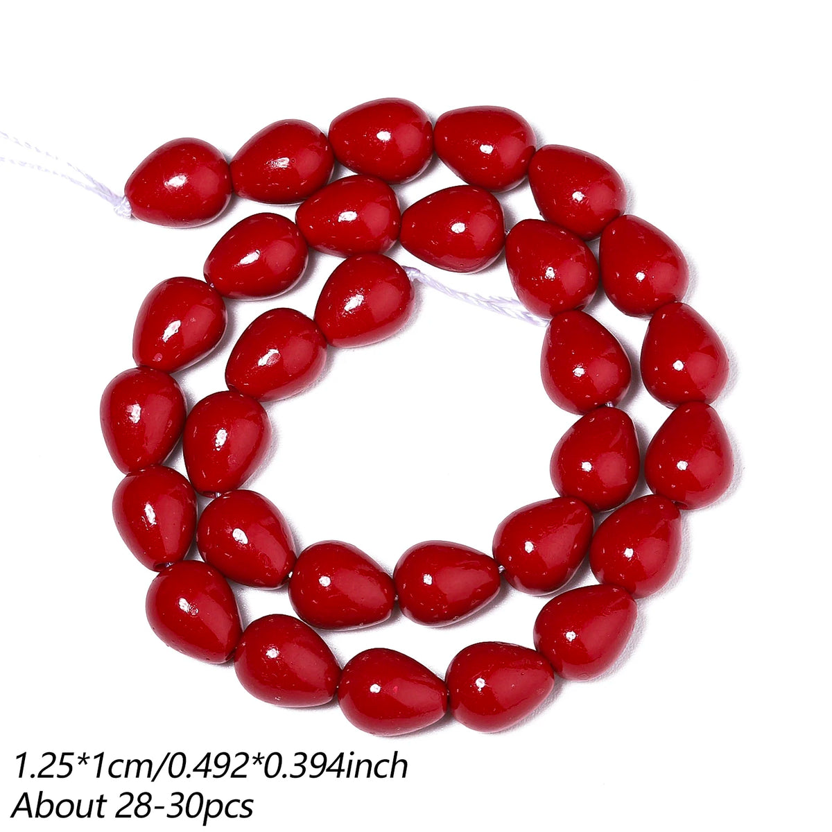 Natural Red Shell Powder Loose Beads – DIY Jewelry Making