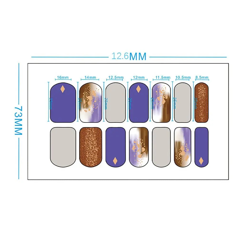Semi-Cured Gel Nail Stickers | Floral Full Cover Nail Art Strips
