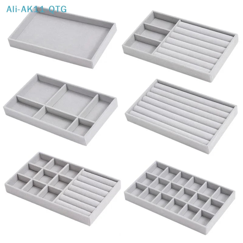 Velvet Jewelry Storage Box – Earrings, Rings & Necklace Tray