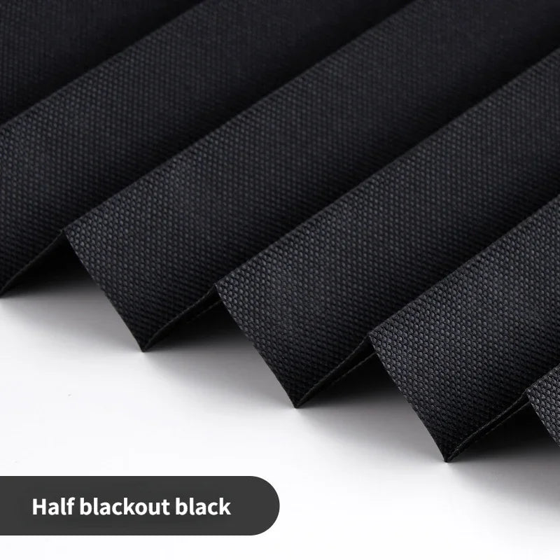 Self-Adhesive Pleated Blinds | Half Blackout Window Shades