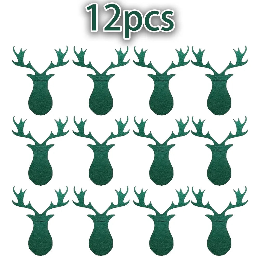 Christmas Felt Cutlery Holders – Tree & Reindeer, 12-Pack