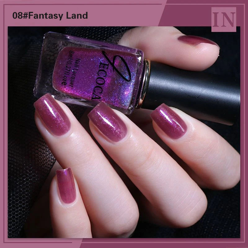 Handaiyan Laser Glitter Nail Polish – Aurora Rainbow 8ml