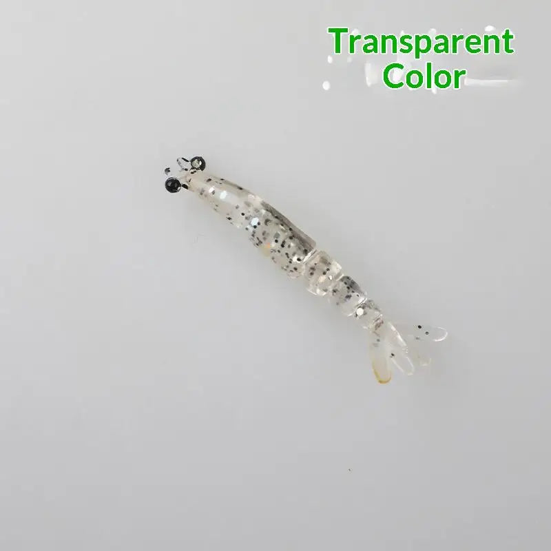 20-Pack Mini Soft Worm Shrimp Fishing Lures – 40mm Silicone Bait