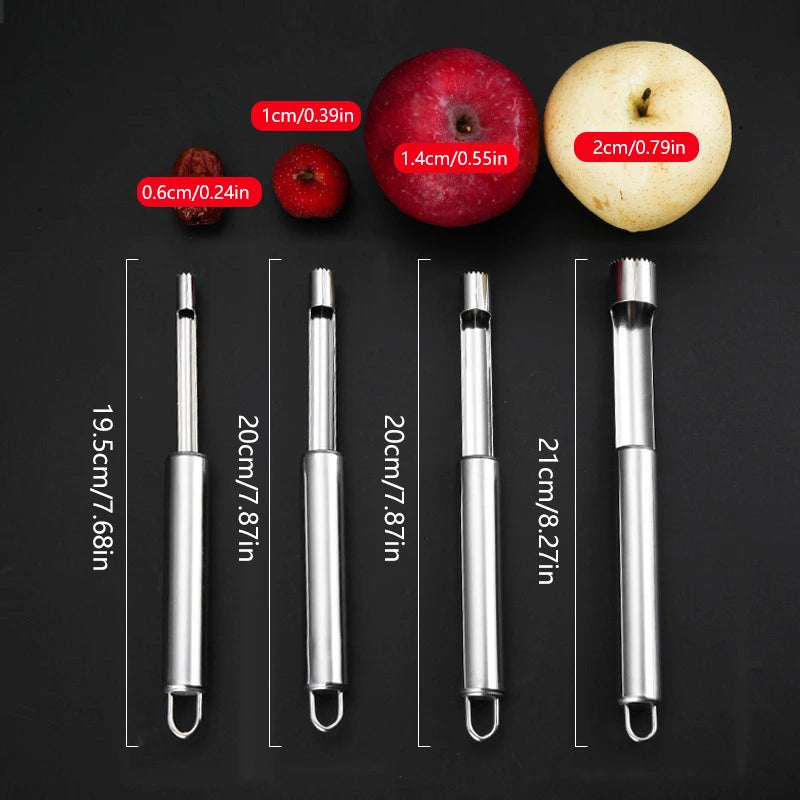 Stainless Steel Fruit Corer & Seed Remover – Apple, Pear, Dates