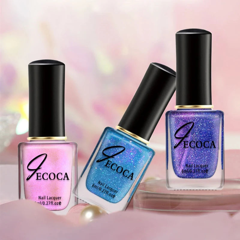 Handaiyan Laser Glitter Nail Polish – Aurora Rainbow 8ml