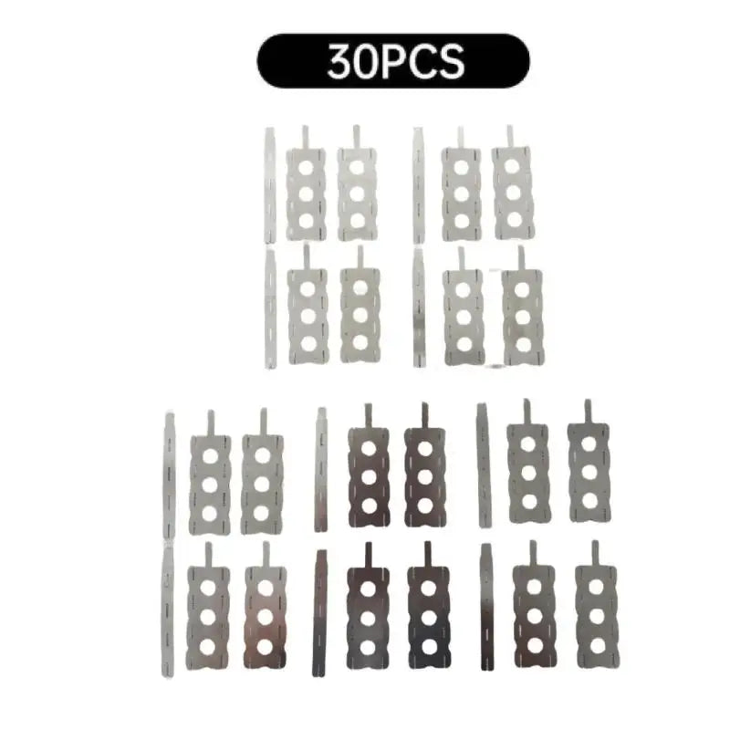 30-Pack 18650 Nickel Strips – Battery Spot Welding Sheets