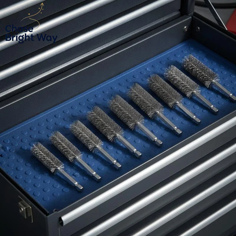Stainless Steel Bore Brush Set 6-14Pcs | 1/4" Hex, 8-19mm