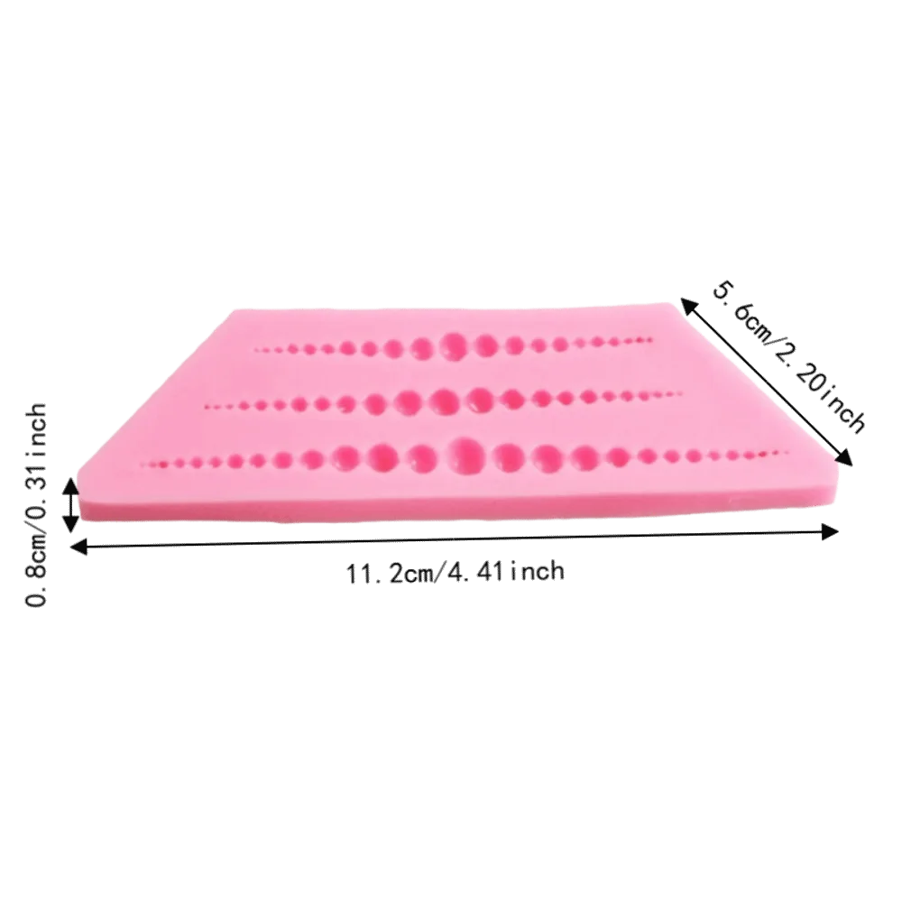 Silicone Pearl Fondant Mold – Cake Border & Cupcake Topper