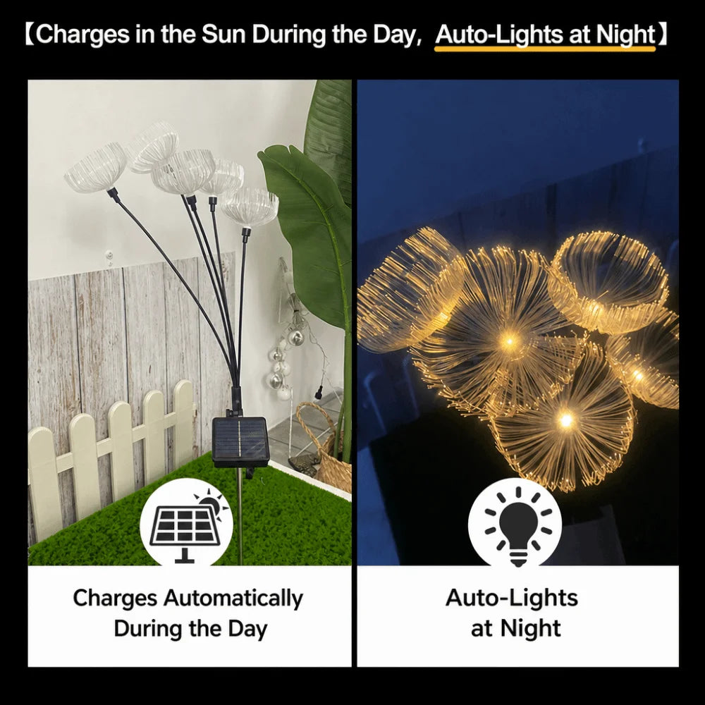 Solar Jellyfish Fiber Optic Garden Light – 6 LED Color Shifting