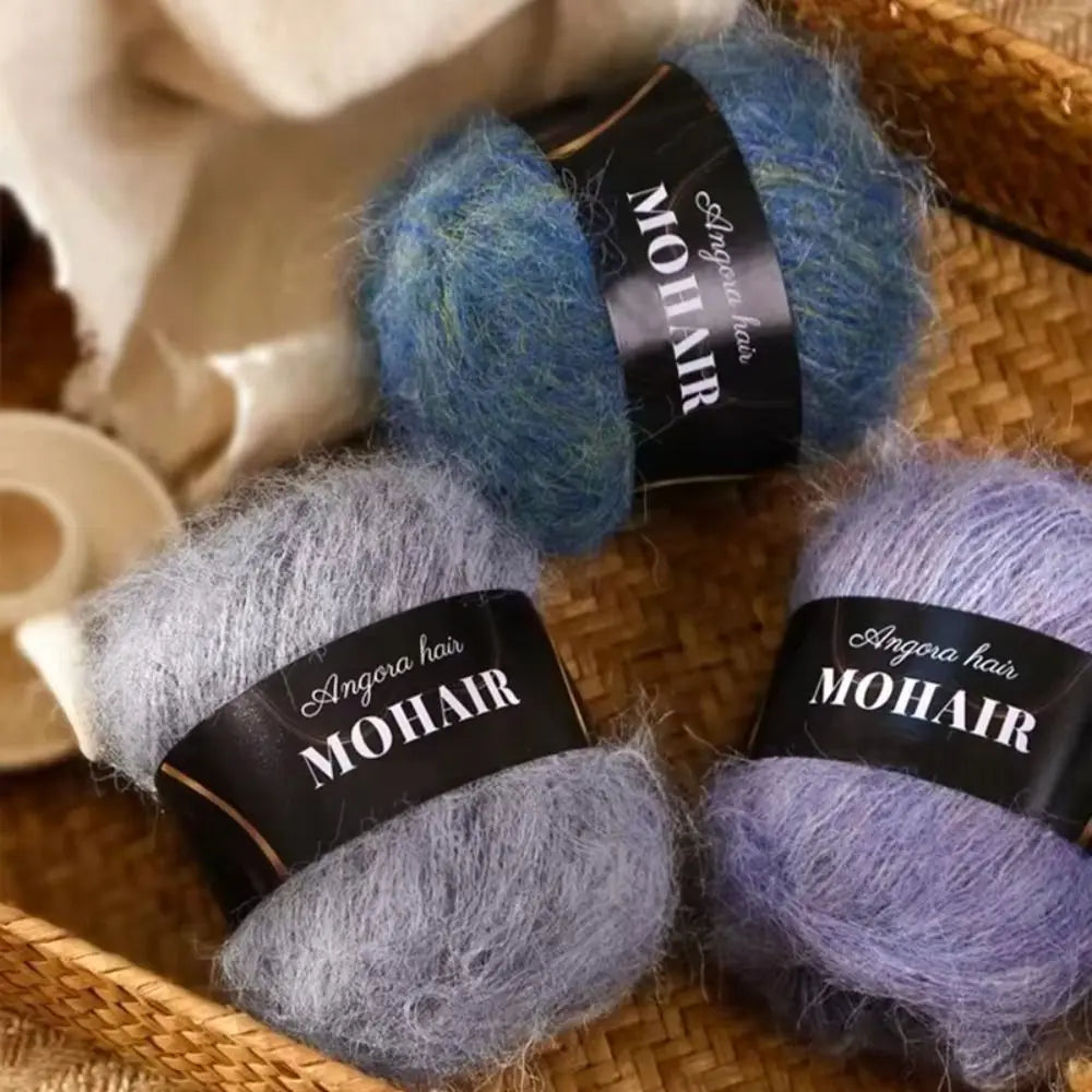 Soft Fluffy Alpaca Mohair Yarn – Knitting & Crochet DIY Craft