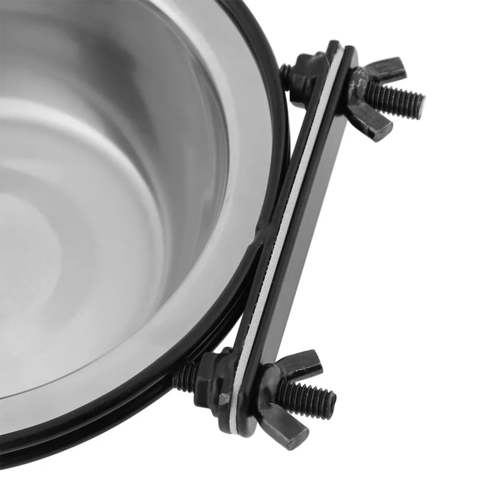 Stainless Steel Pet Hanging Bowl – Crate Mount M/L/XL