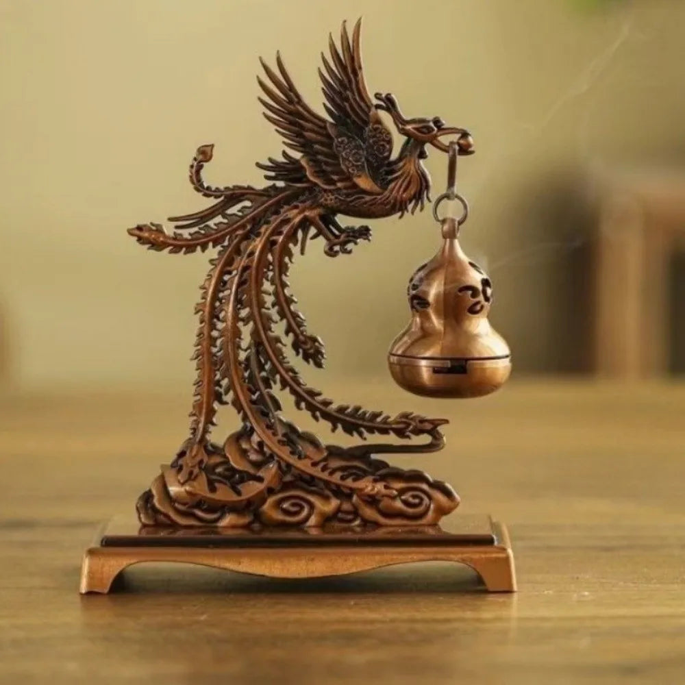 Retro Alloy Hollow Incense Burner – Gourd Pendant Censer